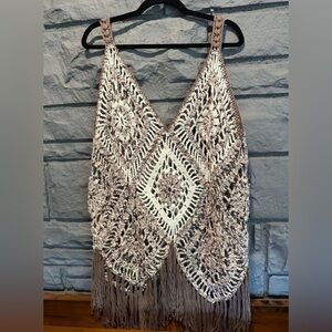 Bohemian Crochet Fringe Vest